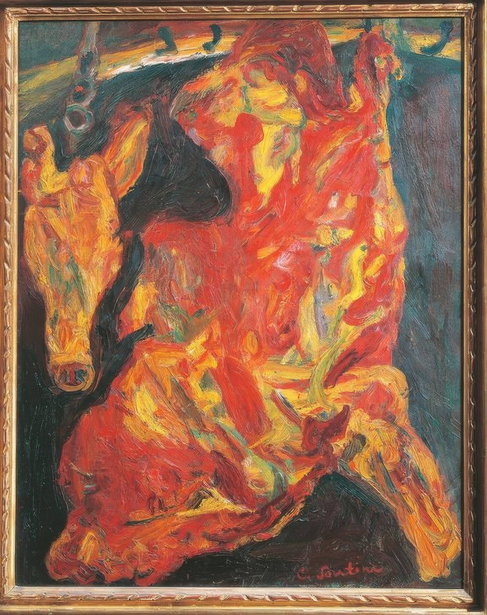 Chaïm Soutine, hovězí a telecí hlava / obraz 1925 od Chaim Soutine