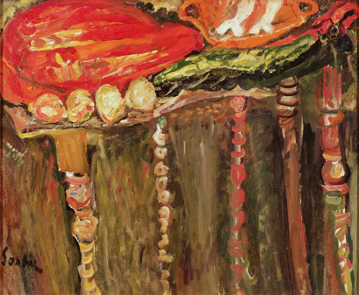 Zátiší s kouskem syrového masa, kolem roku 1924 od Chaim Soutine