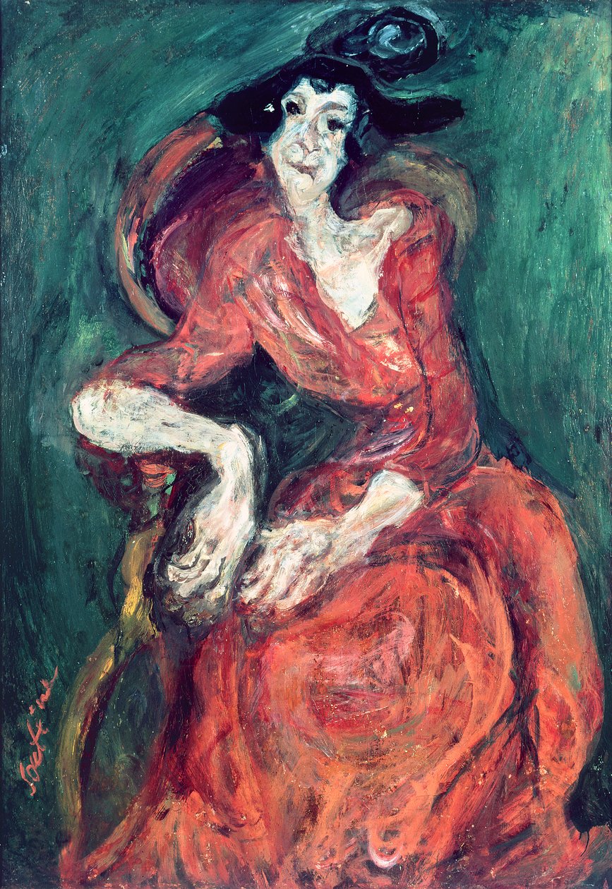 Žena v červeném, 1922 od Chaim Soutine