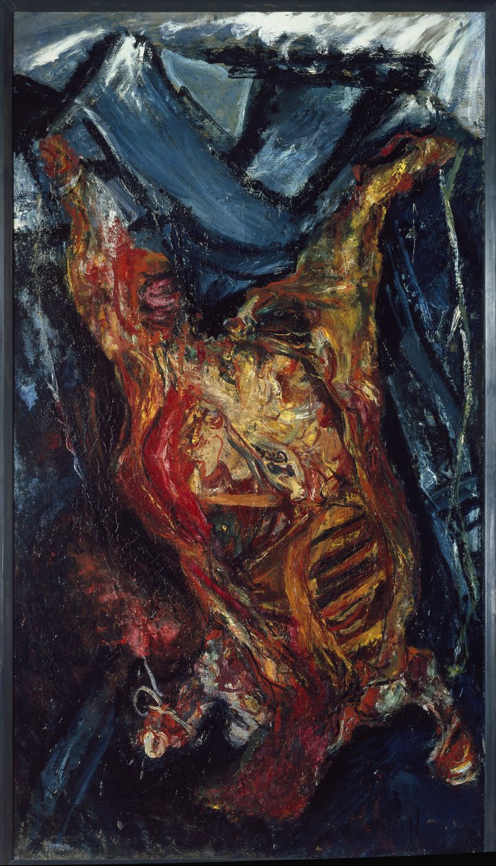 Hovězí kůra - Malba Chaima Soutina (1894-1943), olej na plátně, 202x114 cm od Chaim Soutine