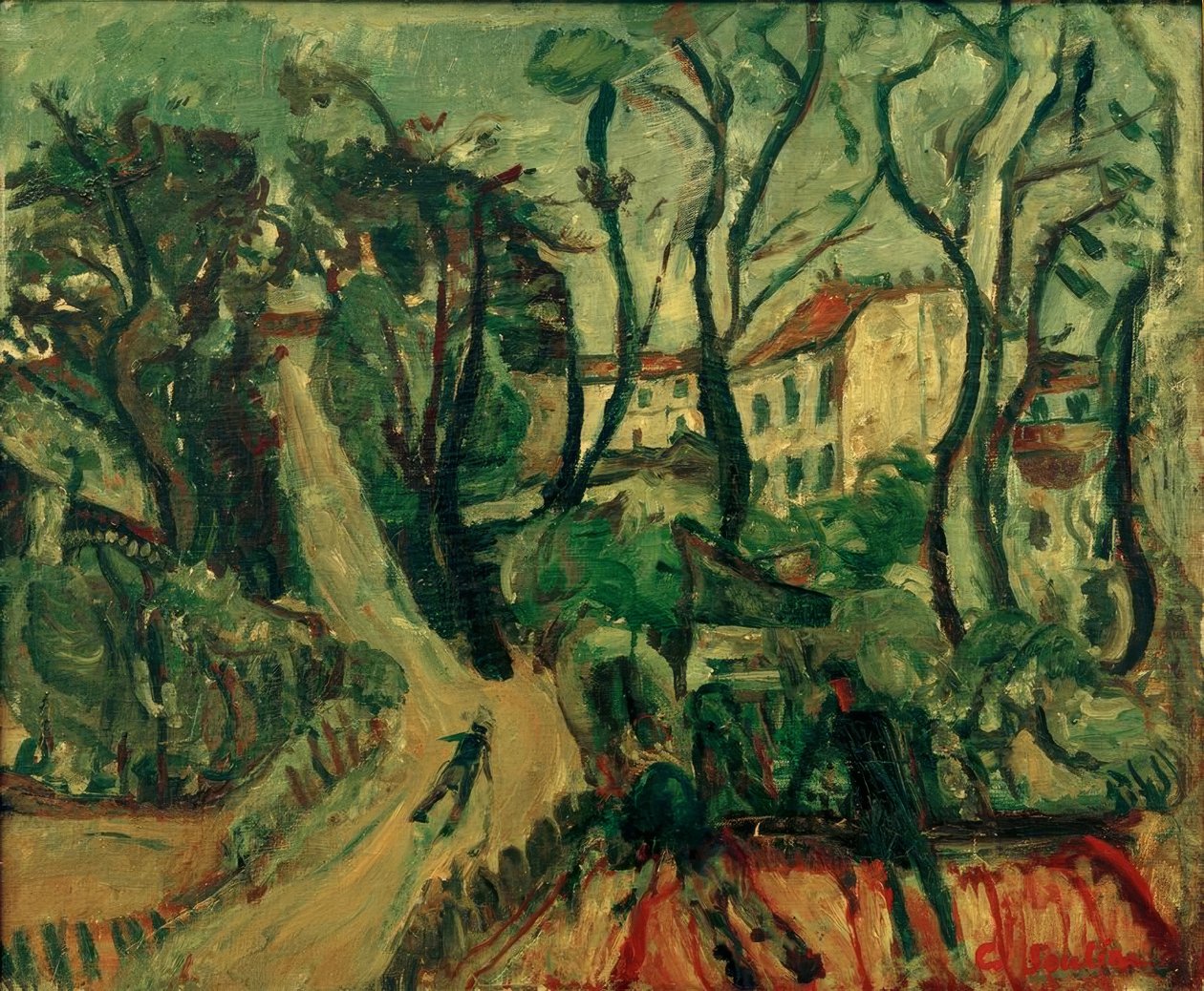 Ch. Soutine, Krajina s domy od Chaim Soutine
