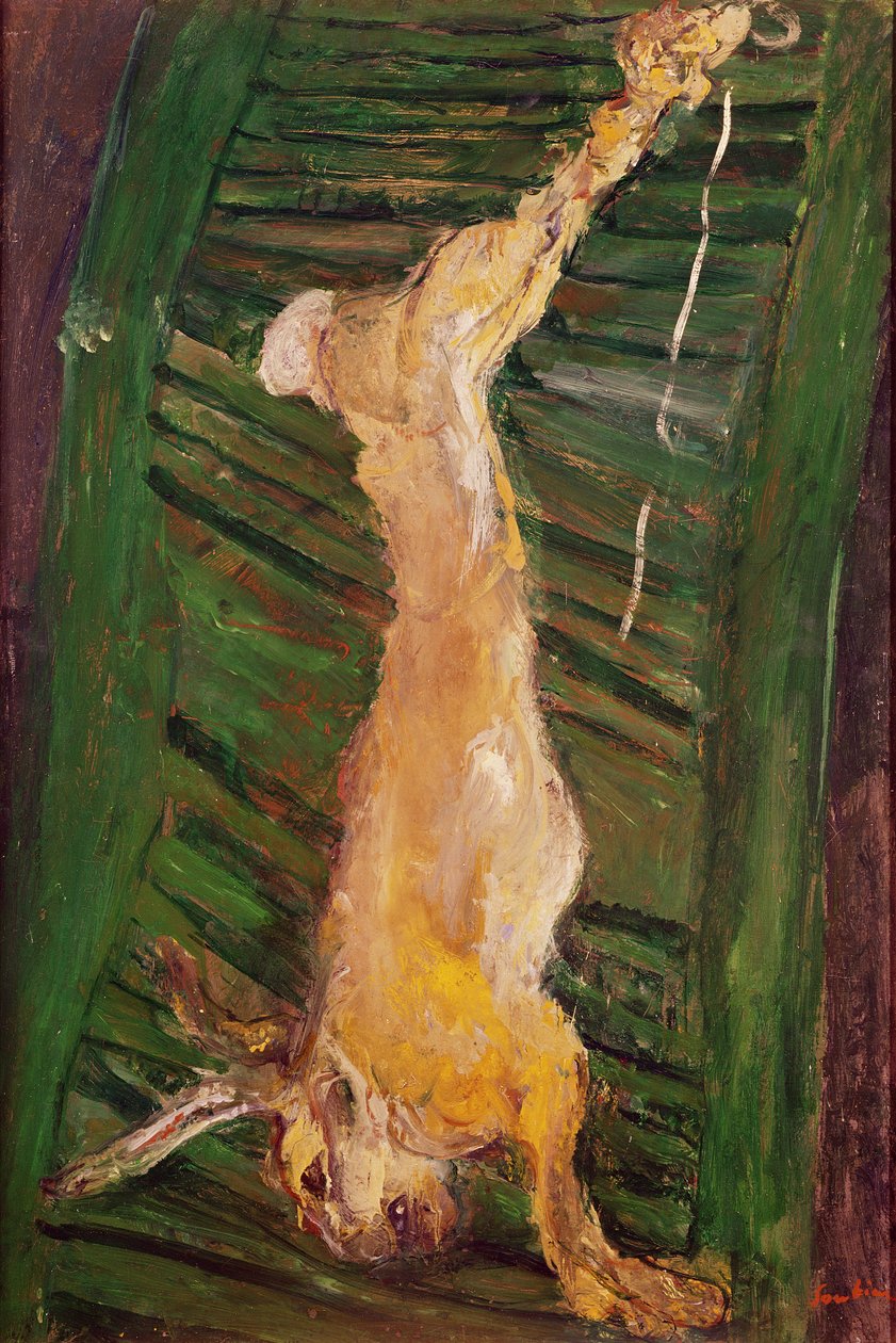 Zajíc na zelené okenici, kolem 1924-25 od Chaim Soutine
