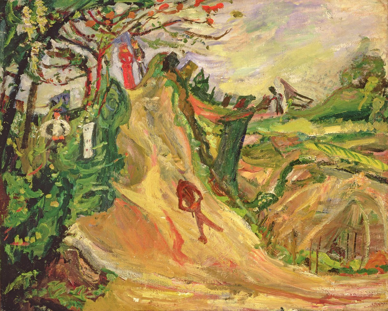Kopec s mužem na cestě od Chaim Soutine