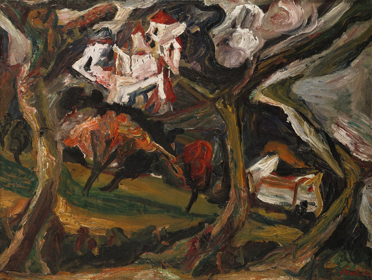 Krajina, kolem roku 1919 (olej na plátně) od Chaim Soutine
