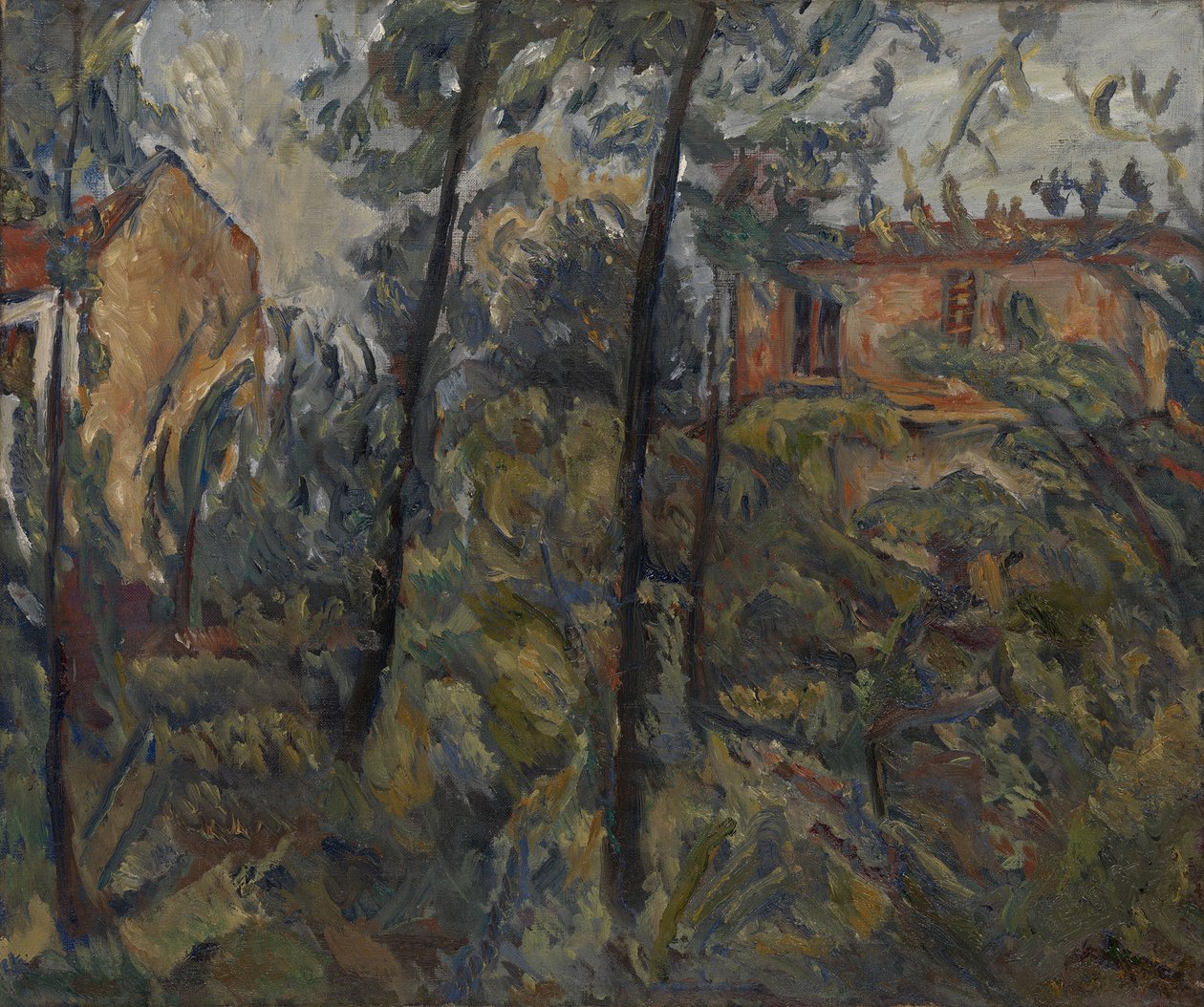 Krajina s domy, c. 1918 od Chaim Soutine