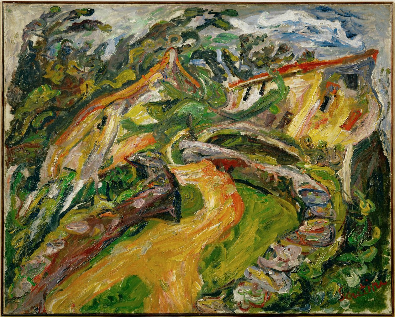 Krajina se stoupající silnicí (malba na plátně) od Chaim Soutine