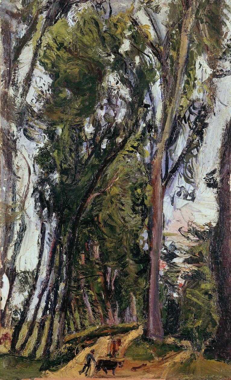 Krajina s farmářem, Chaim Soutine (1894-1943), Francie, 20. století od Chaim Soutine