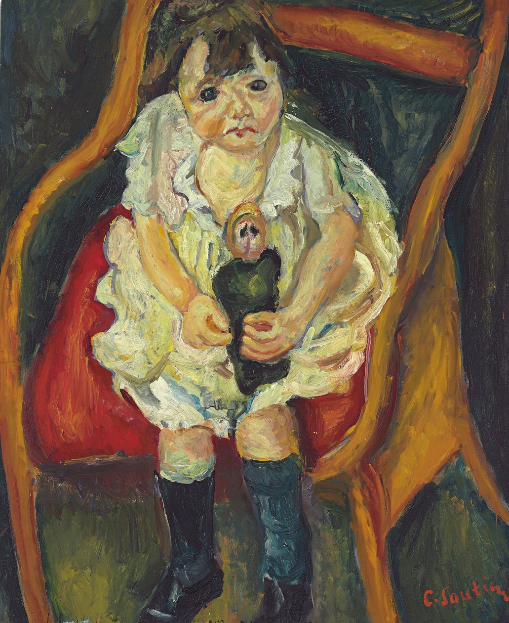 Holčička s panenkou; La Petite Fille a la Poupee, kolem roku 1925 od Chaim Soutine