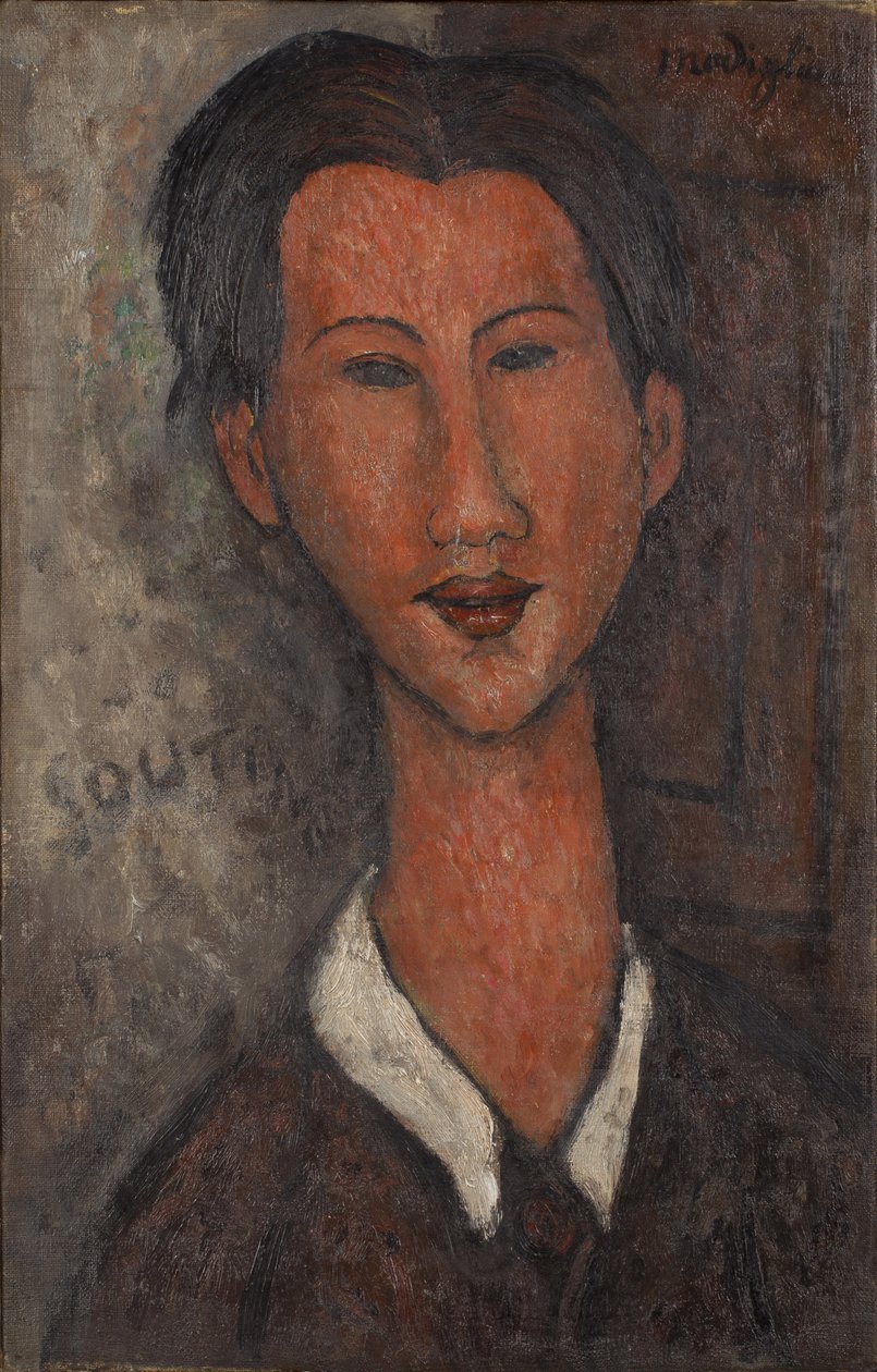 Portrét Chaim Soutine (1893-1943) - obraz Amedea Modiglianiho (1884-1920) od Chaim Soutine