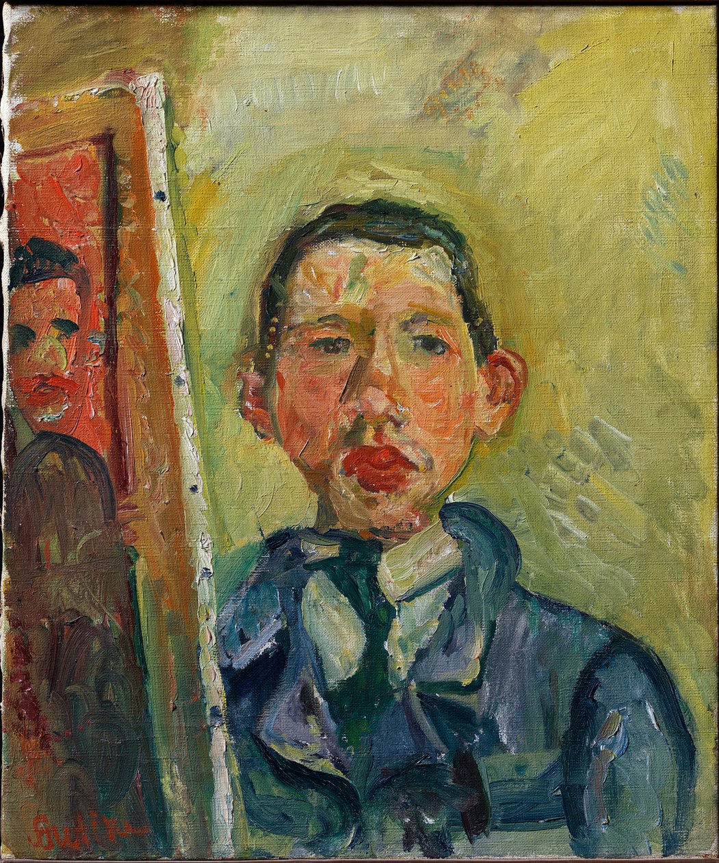 Autoportrét - Soutine, Chaim (1893-1943) - c. 1918 – Olej na plátně – 54,6x45,7 – Muzeum umění Princetonské univerzity od Chaim Soutine