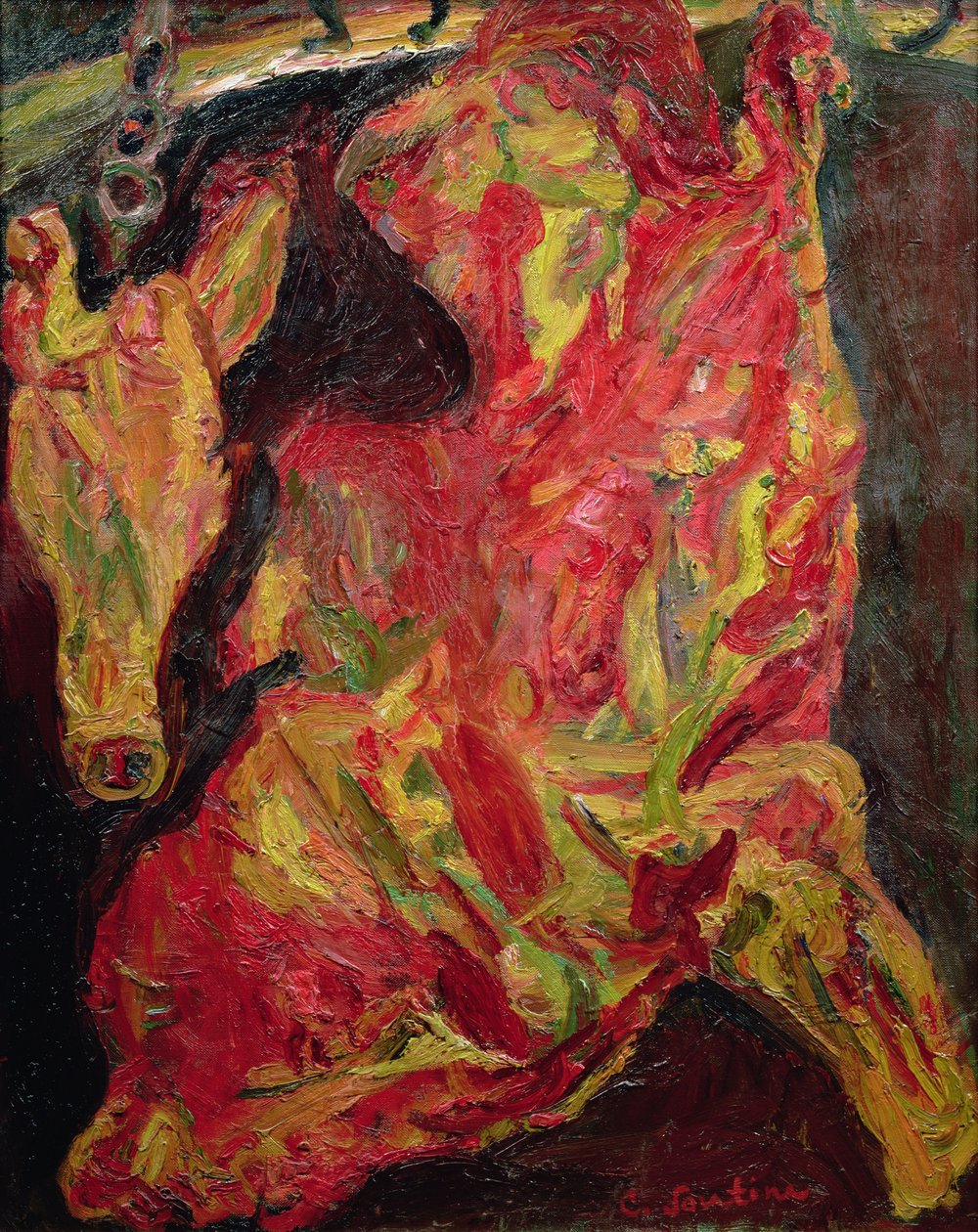 Side of Beef and Telecí hlava, 1925 od Chaim Soutine