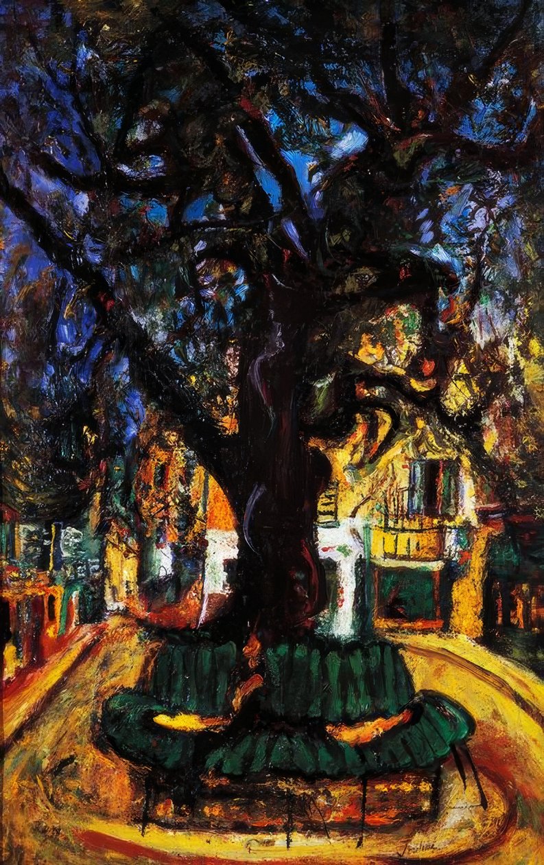Malé náměstí ve Vence, 1929, od Chaim Soutine