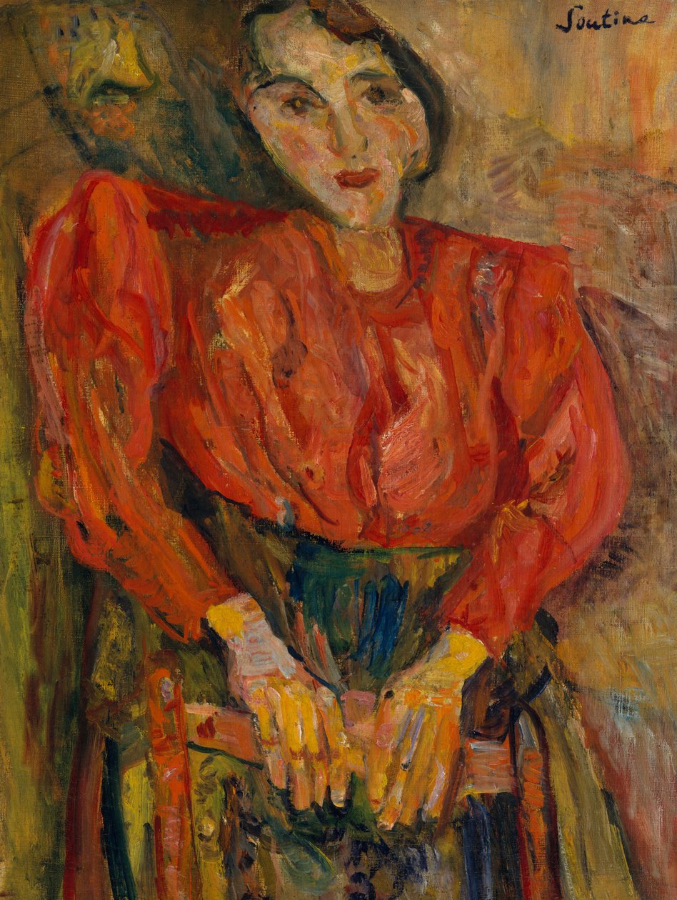 Žena v červené halence, kolem roku 1919 od Chaim Soutine