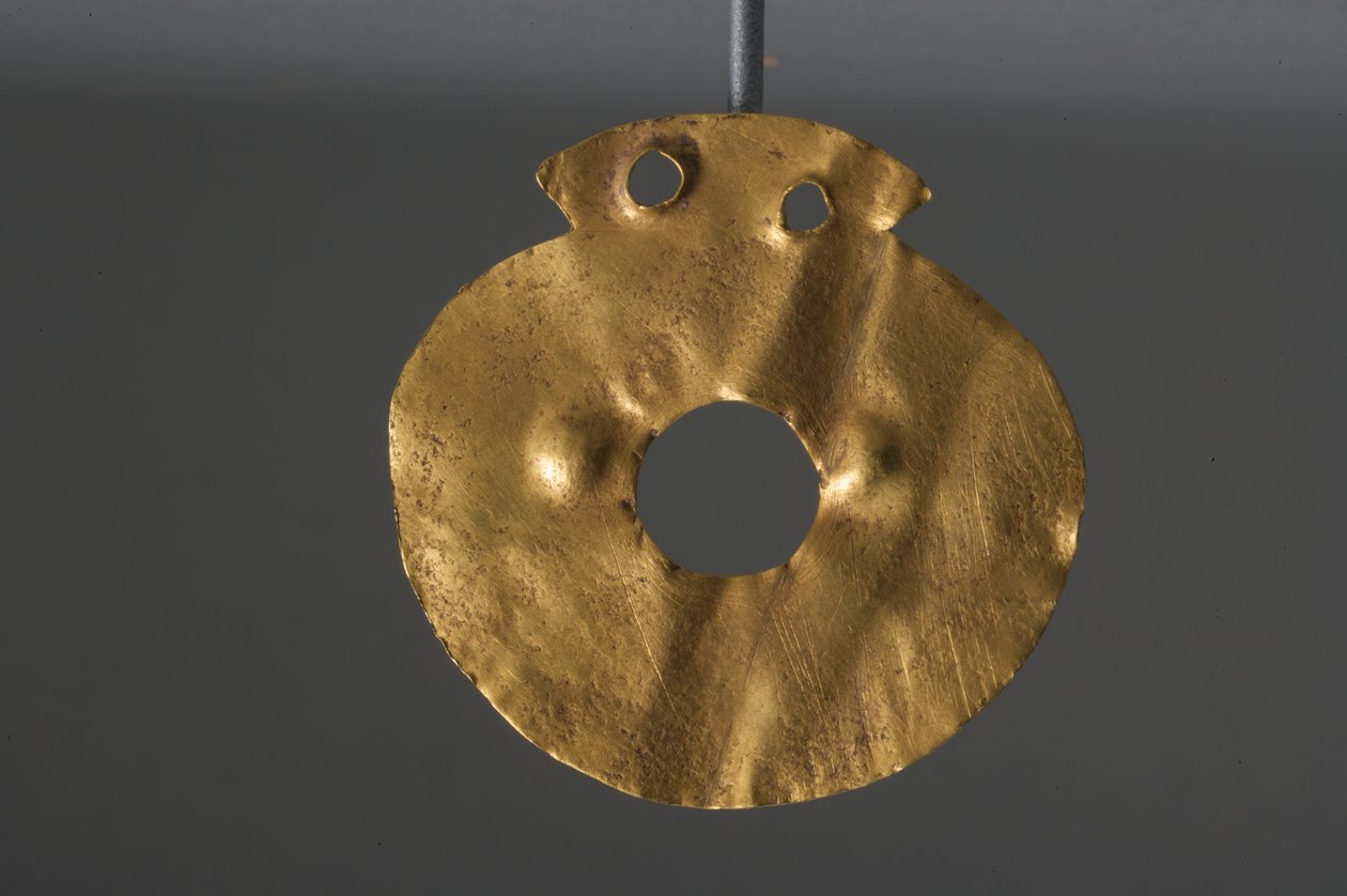 Karpatská stylizovaná bohyně, doba měděná (zlato) od Chalcolithic