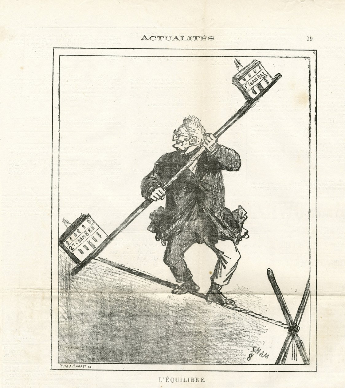 Ilustrace Cham (1819-1879) v Le Charivari od Amédée de Noé