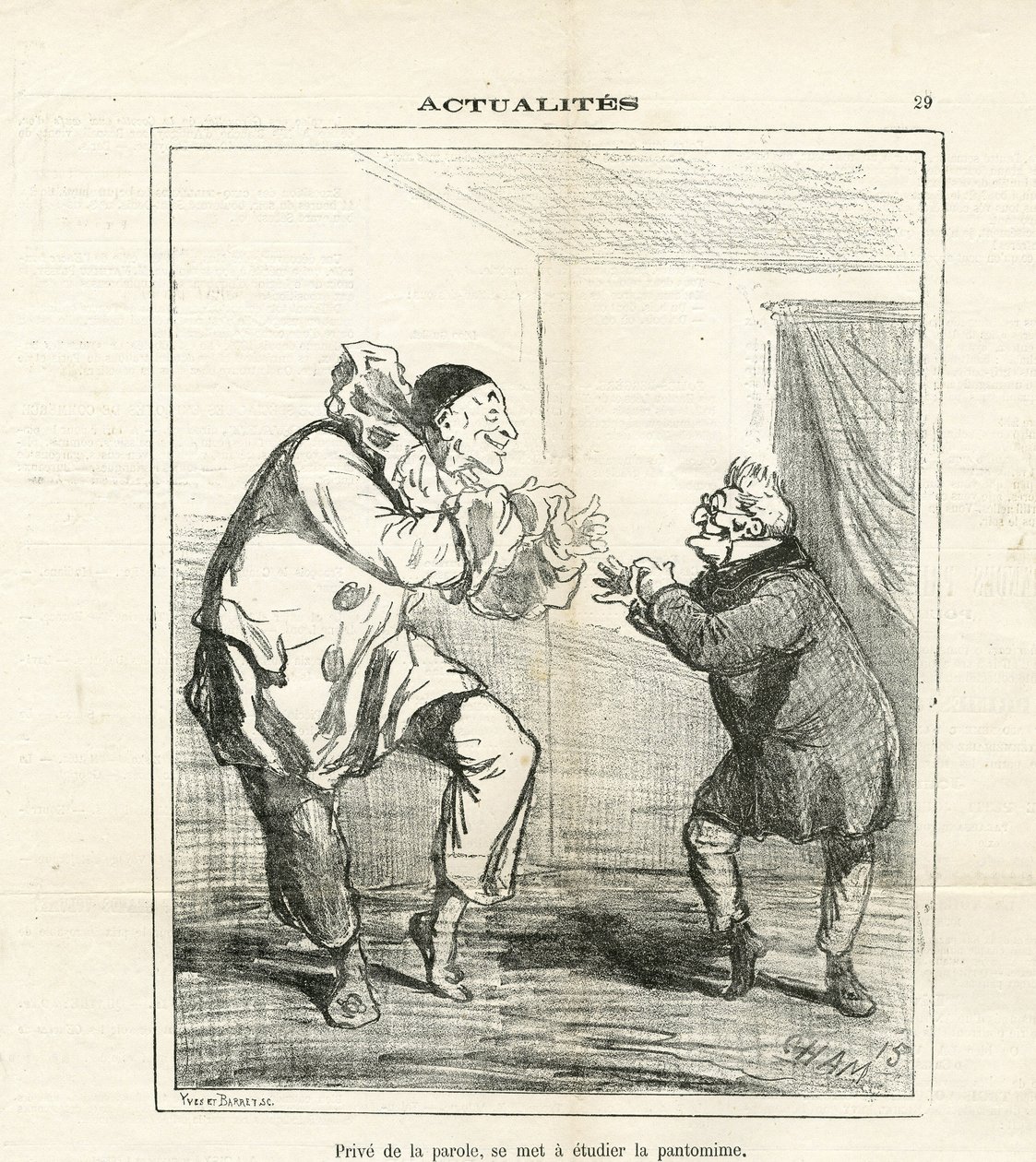 Ilustrace Cham (1819-1879) v Le Charivari od Amédée de Noé