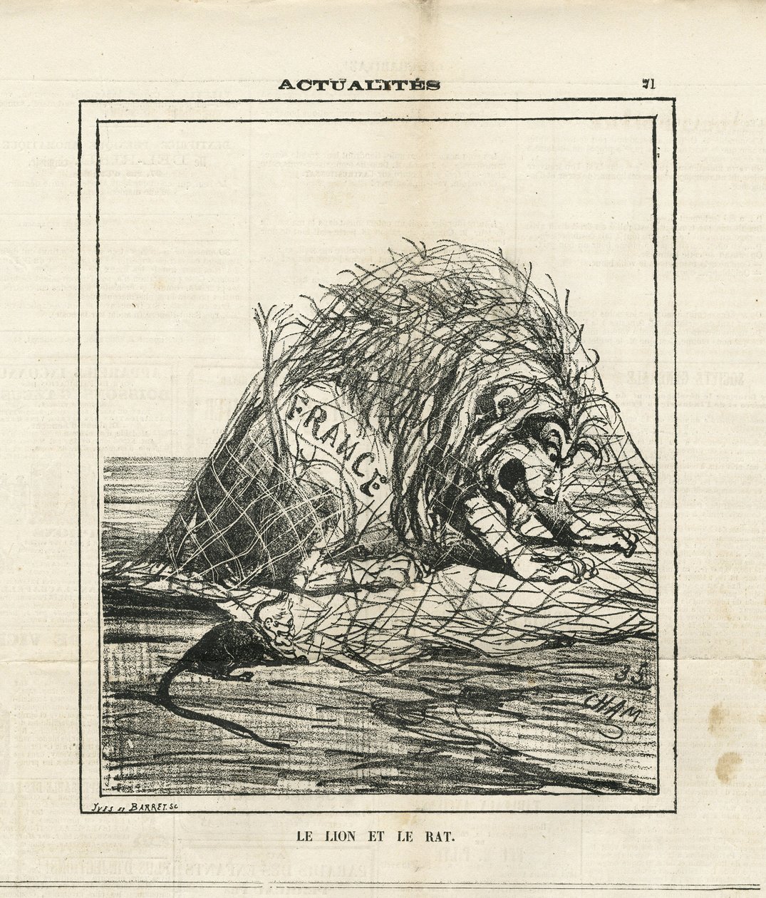Ilustrace Cham (1819-1879) v Le Charivari od Amédée de Noé