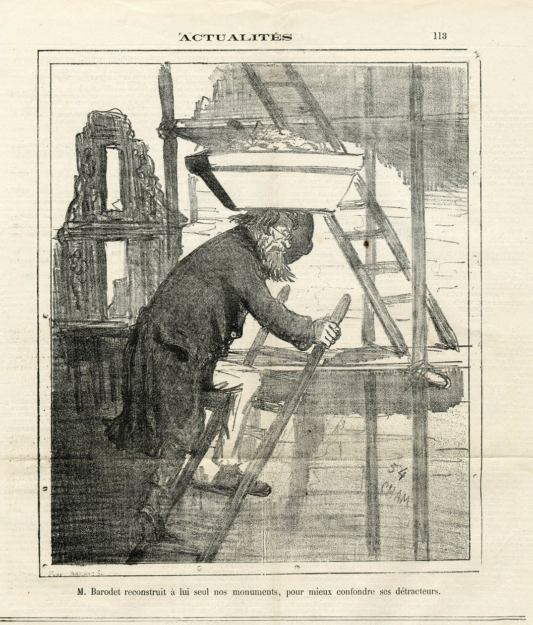 Ilustrace Cham (1819-1879) v Le Charivari od Amédée de Noé