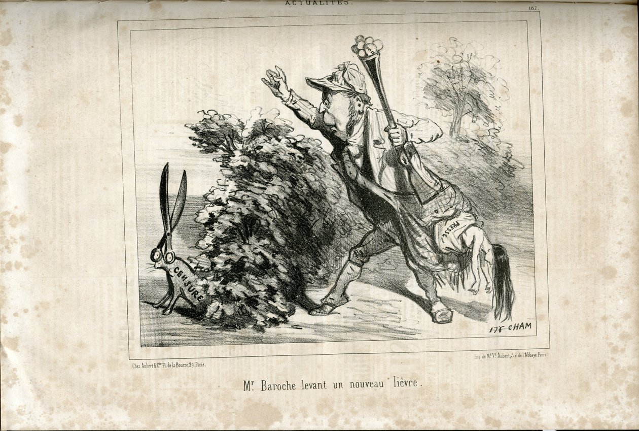 Ilustrace Cham (1819-1879) v Le Charivari od Amédée de Noé