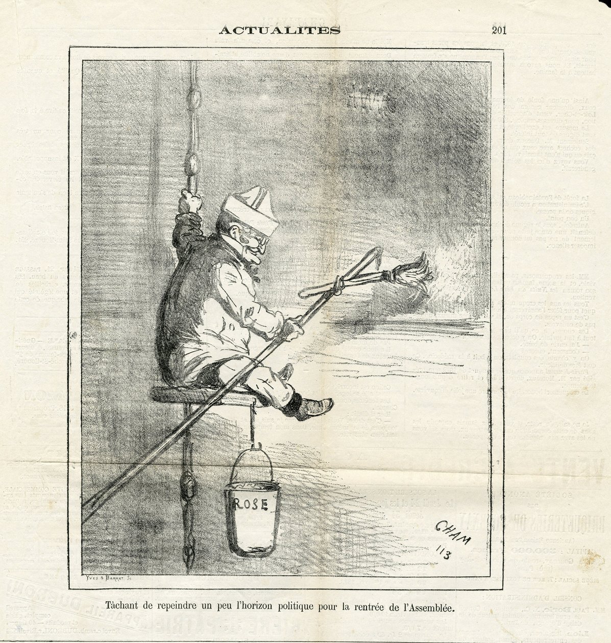 Ilustrace Cham (1819-1879) v Le Charivari od Amédée de Noé
