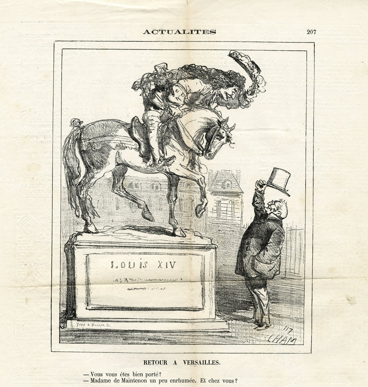 Ilustrace Cham (1819-1879) v Le Charivari od Amédée de Noé