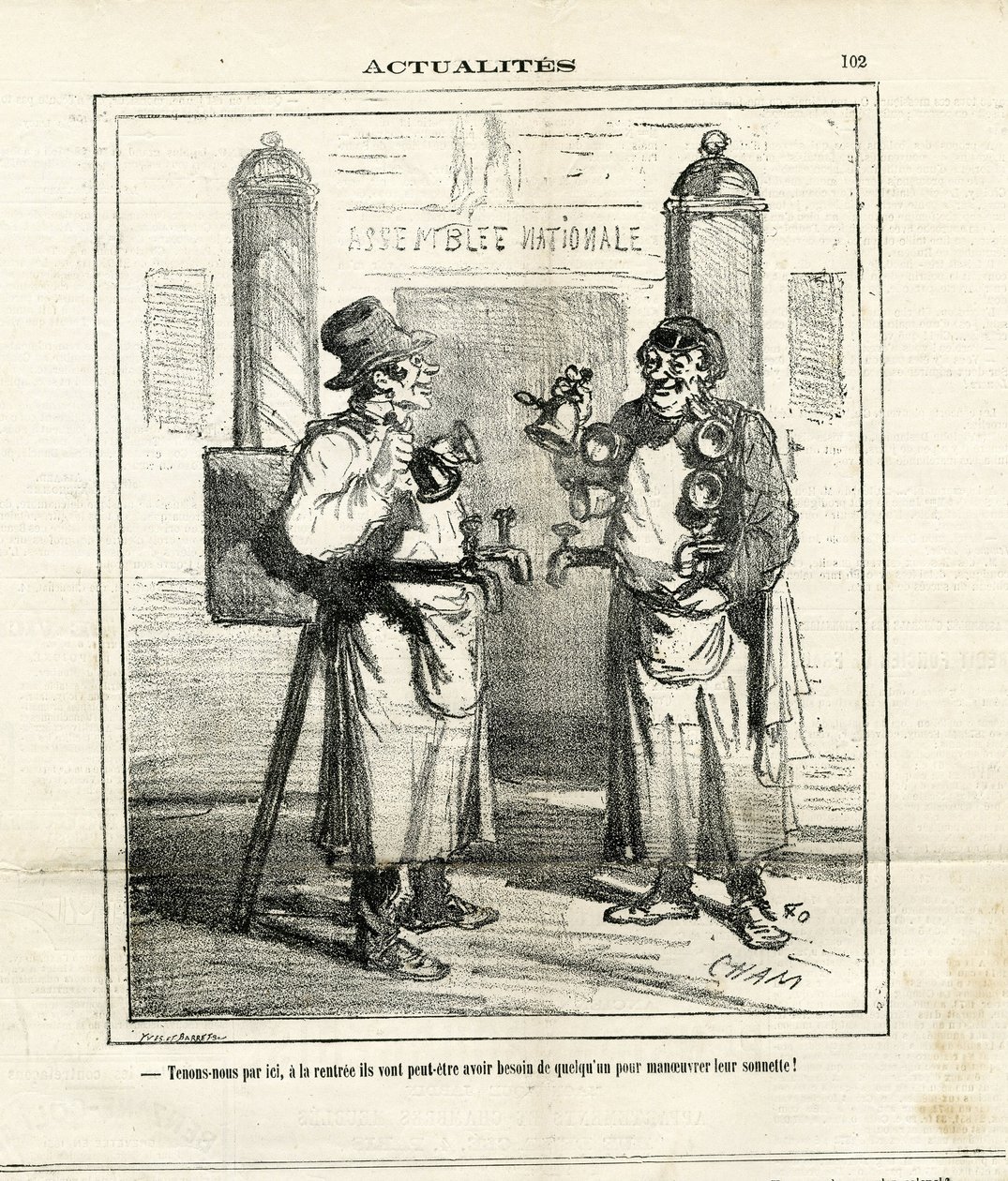 Ilustrace Cham (1819-1879) v Le Charivari od Amédée de Noé