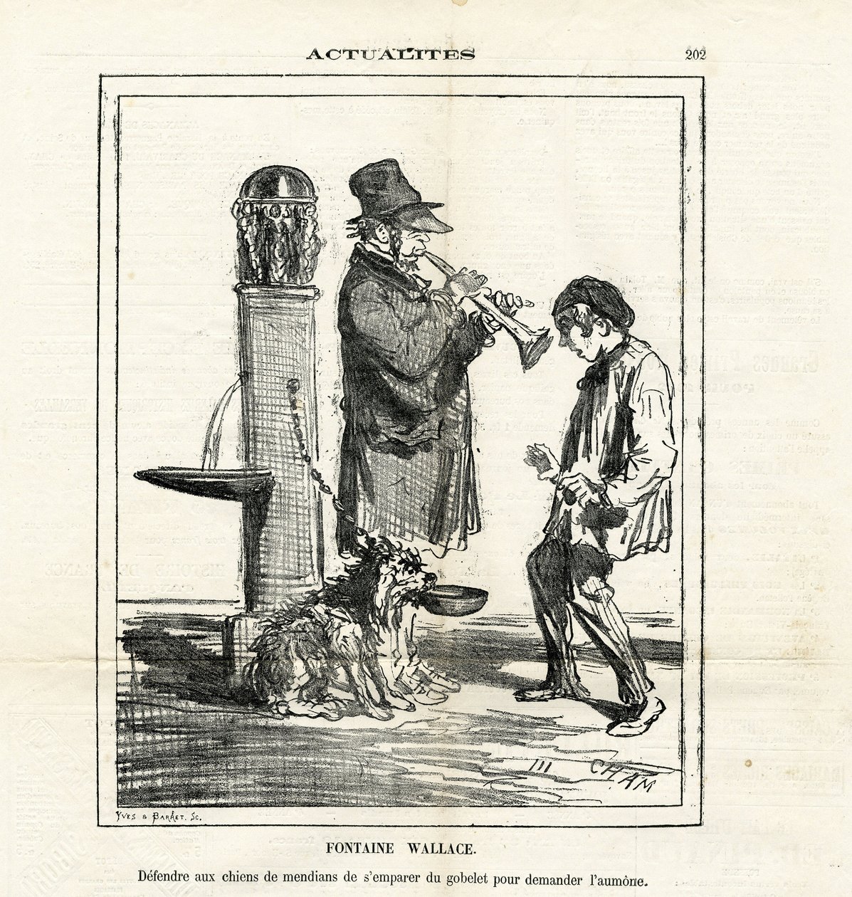 Ilustrace Cham (1819-1879) v Le Charivari od Amédée de Noé