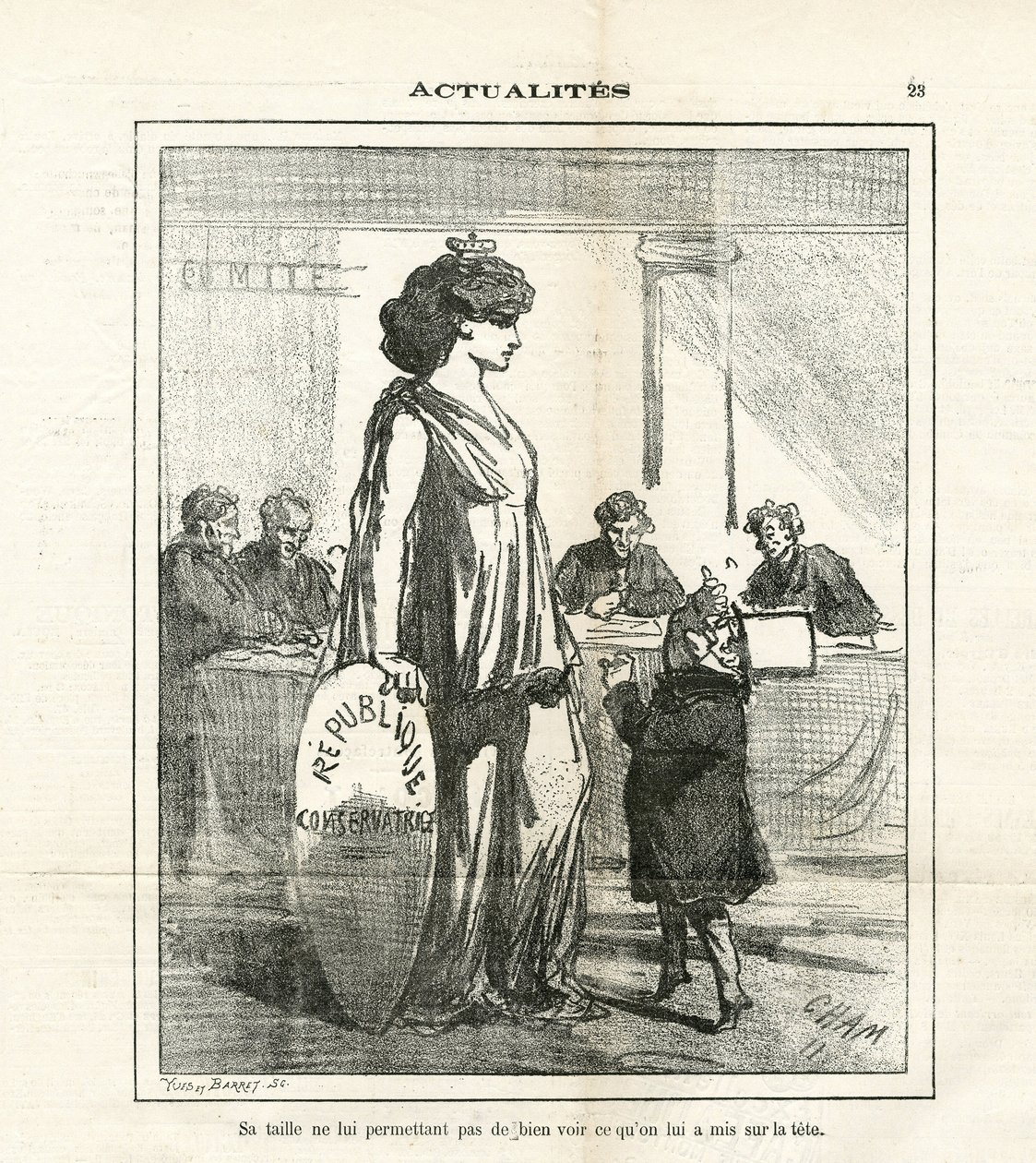 Ilustrace Cham (1819-1879) v Le Charivari od Amédée de Noé