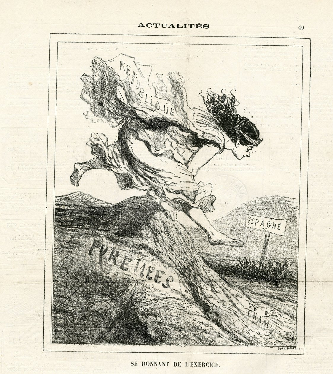 Ilustrace Cham (1819-1879) v Le Charivari od Amédée de Noé