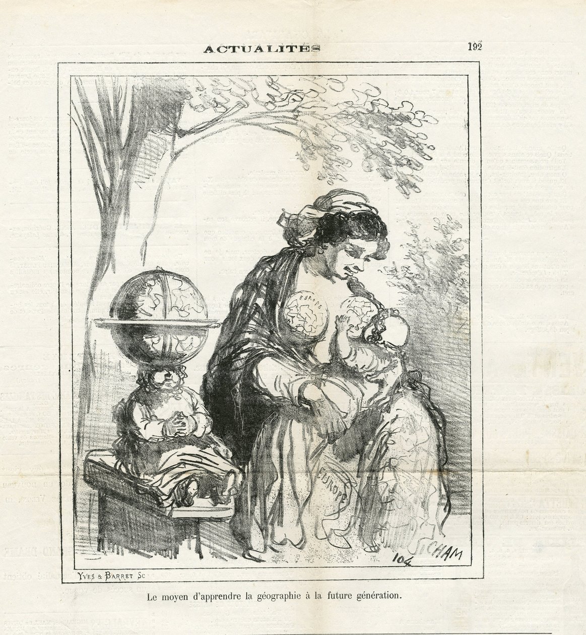 Ilustrace Cham (1819-1879) v The Charivari od Amédée de Noé
