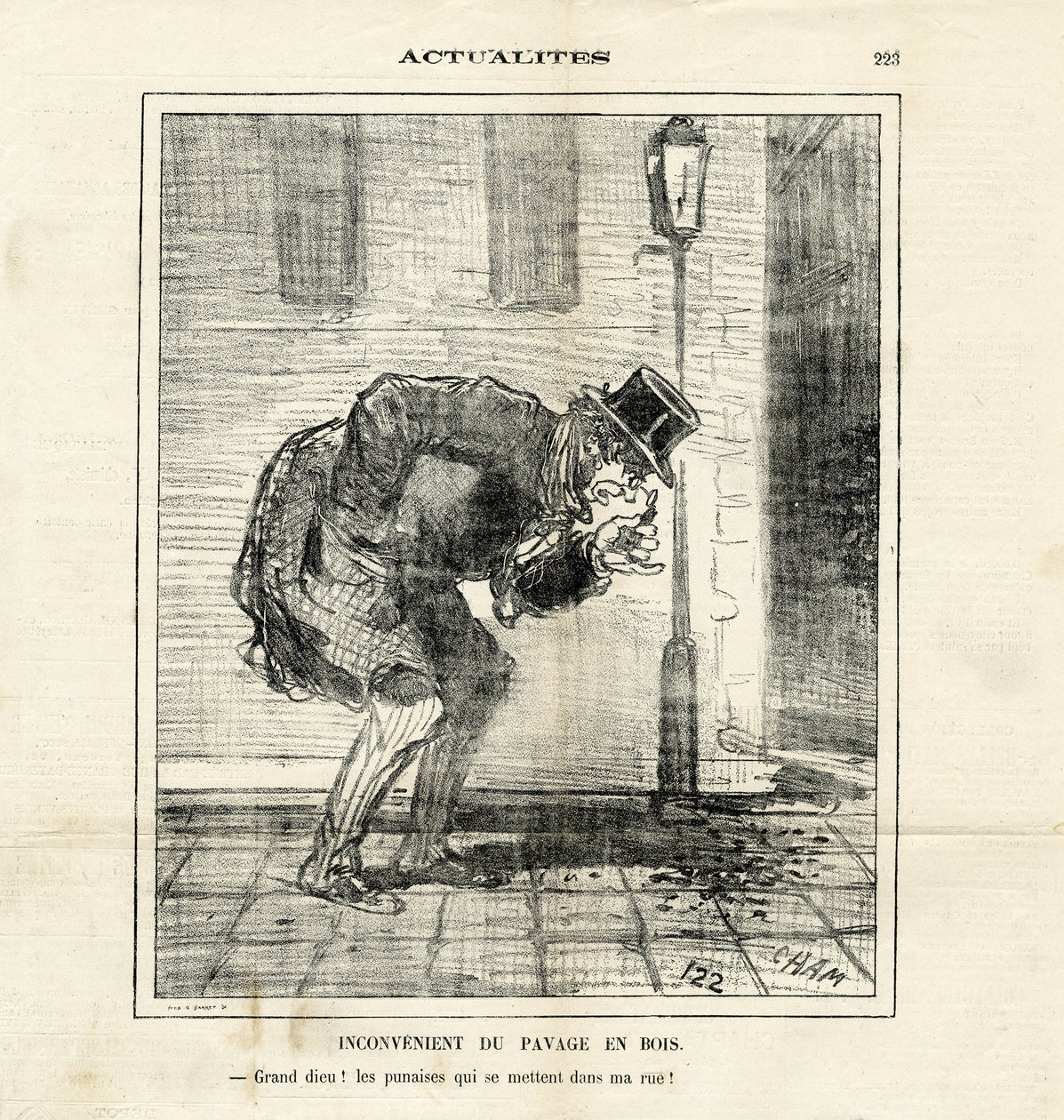 Ilustrace Chama (1819-1879) v The Charivari od Amédée de Noé