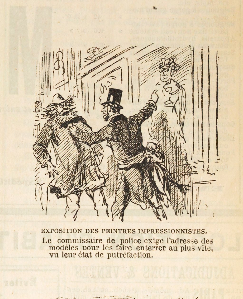 Policejní komisař požaduje adresy modelů, aby byly pohřbeny..., 1877. od Cham