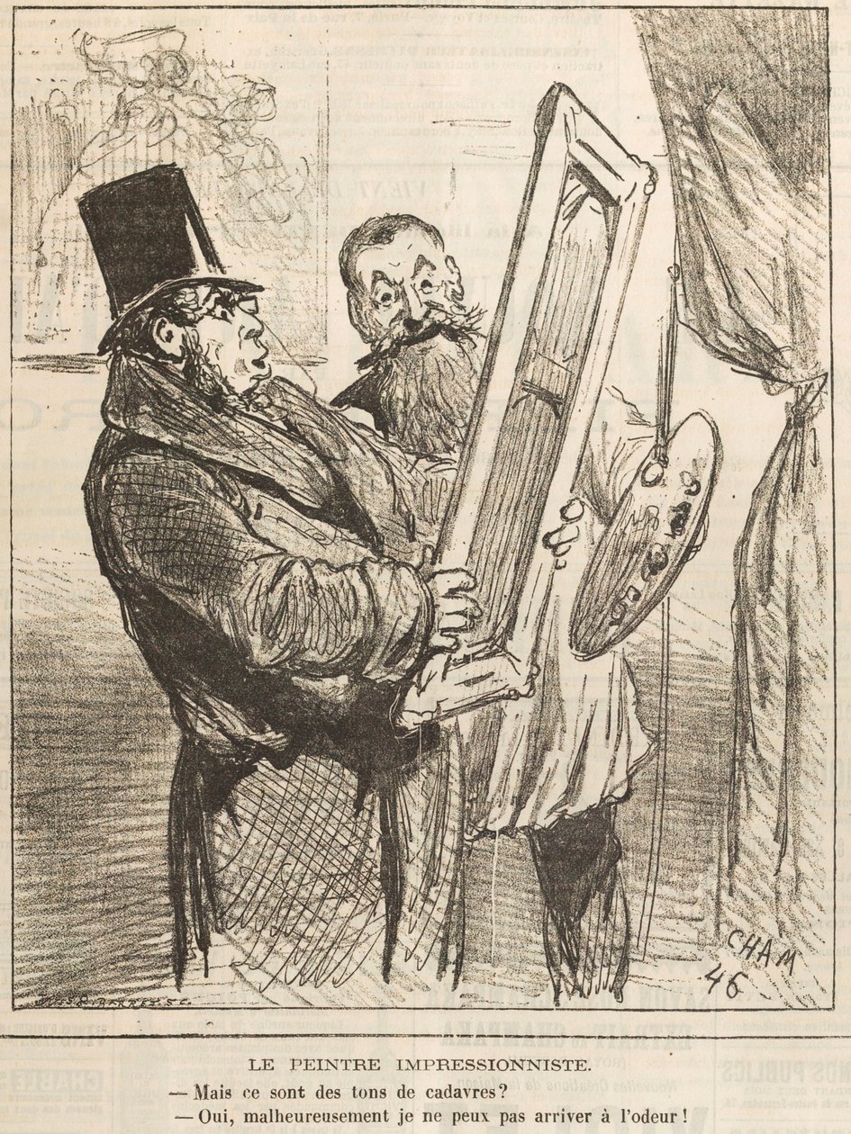 Impresionistický malíř: Ale tohle jsou tóny mrtvoly..., 1877. od Cham