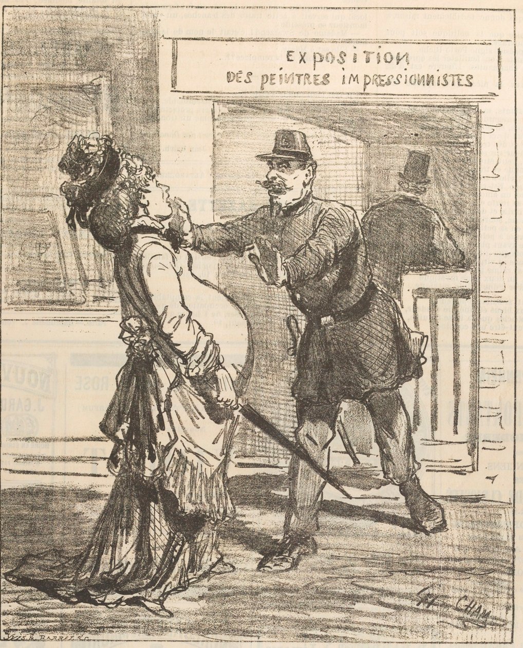 Paní, není radno vstupovat!. Le Charivari, 16. dubna 1877, 1877. od Cham