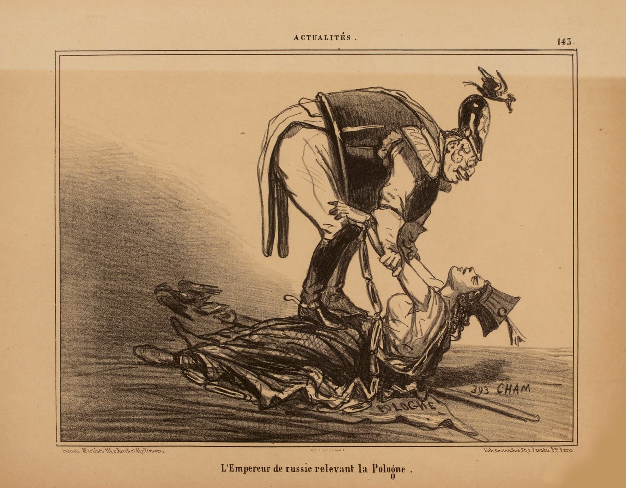 Ruský císař uvolňující Polsko, 1855. od Cham