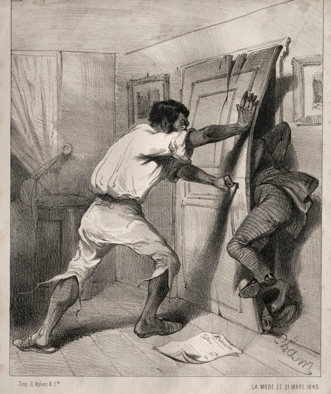 Příliš spěchající věřitel, 1840. od Cham