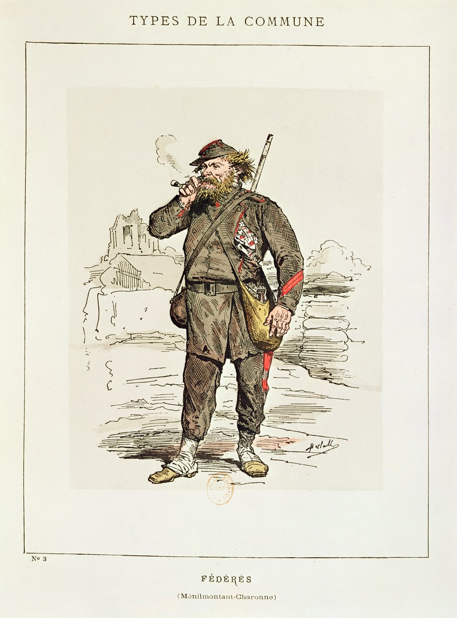 Postavy Pařížské komuny - Federe z Menilmontant-Charonne, 1871 od Charles Albert d Arnoux Bertall