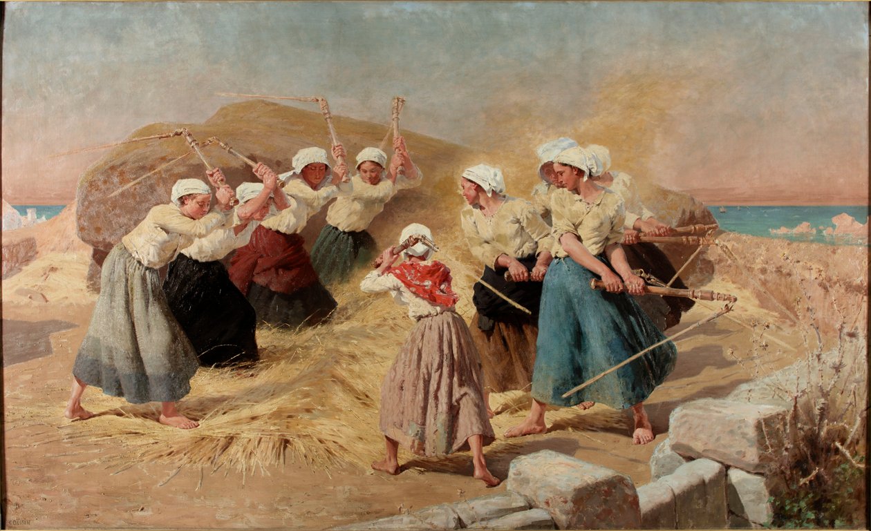 Mlácení od Charles de la Fosse