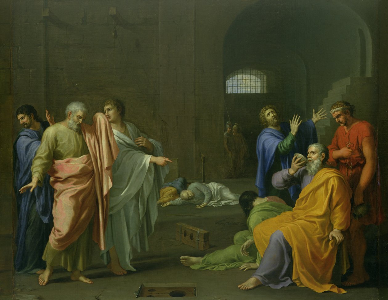 Smrt Sokrata (469-399 př.nl) kolem roku 1650 od Charles Alphonse Dufresnoy