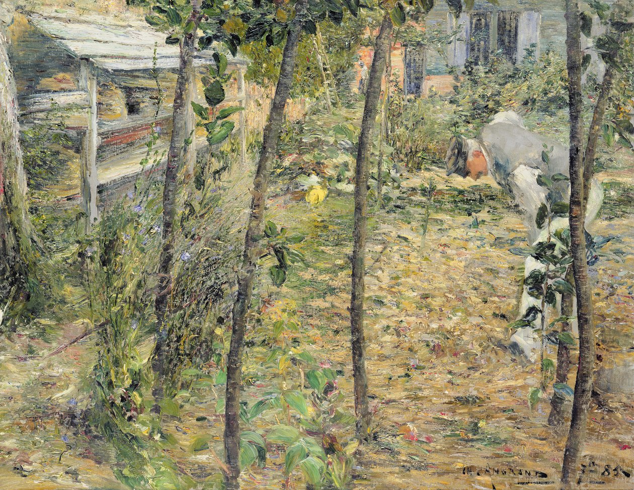 V zahradě, 1885 od Charles Angrand