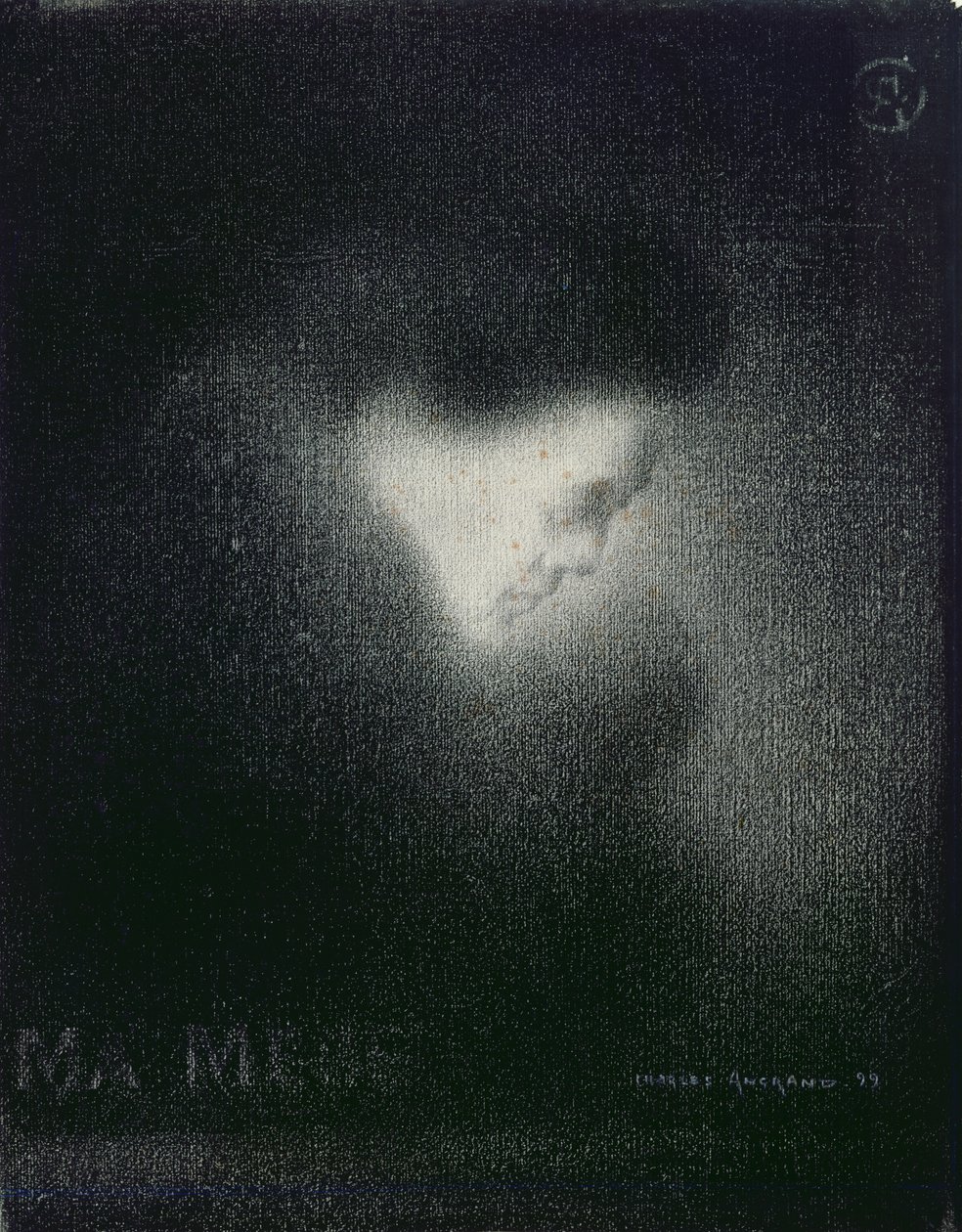 Moje matka, 1899 (uhl na papíře) od Charles Angrand