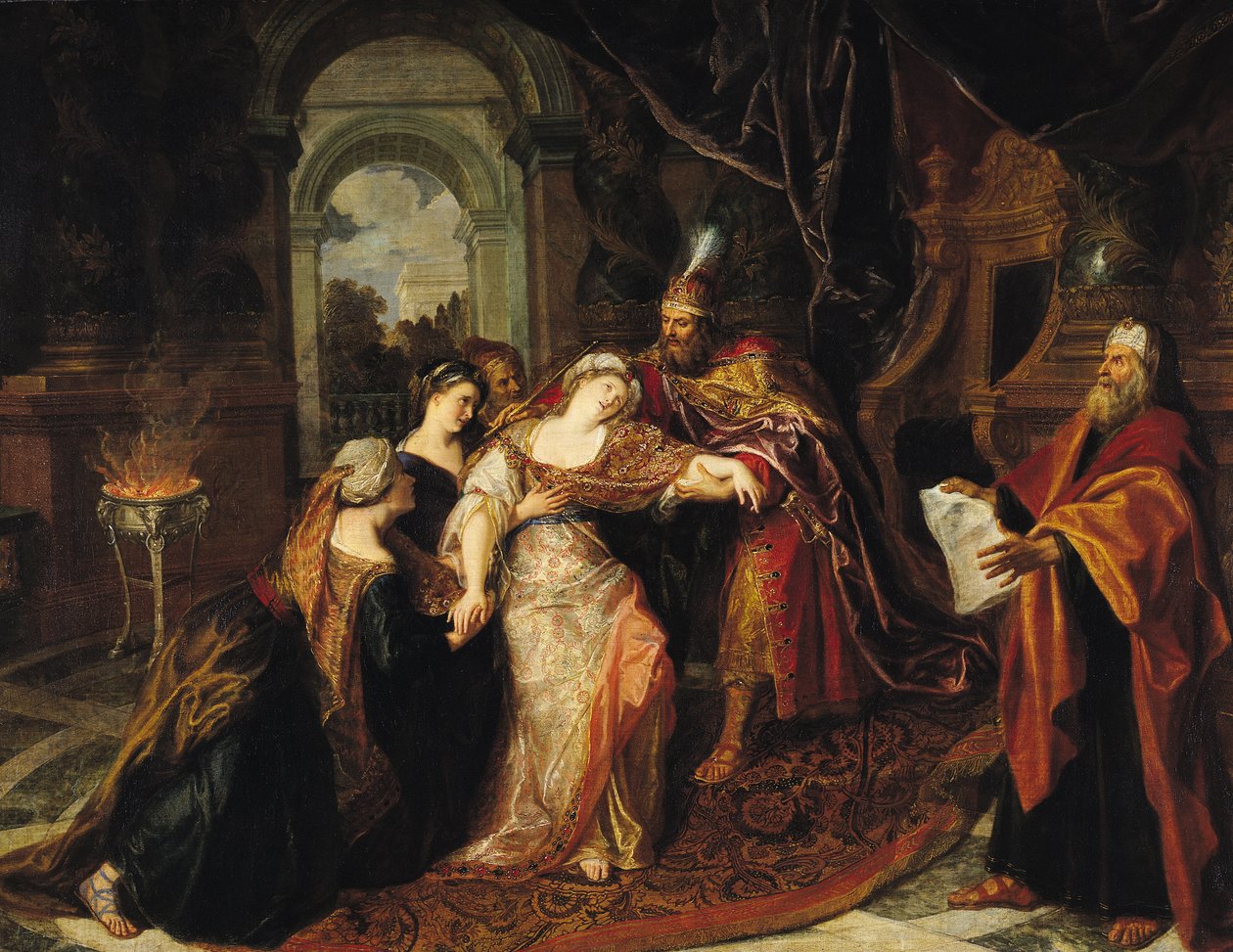 Ester před Ahasverem, před rokem 1697 od Charles Antoine Coypel