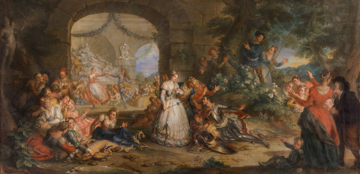 Rolandovi pastýři vyprávějí o Angeliqueině nevěře od Charles Antoine Coypel