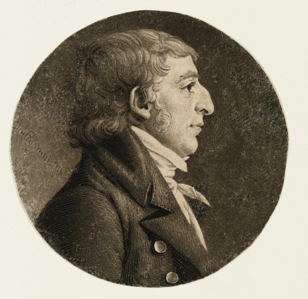 Benjamin King, hospoda. 1806 od Charles Balthazar Julien Févret de Saint Mémin