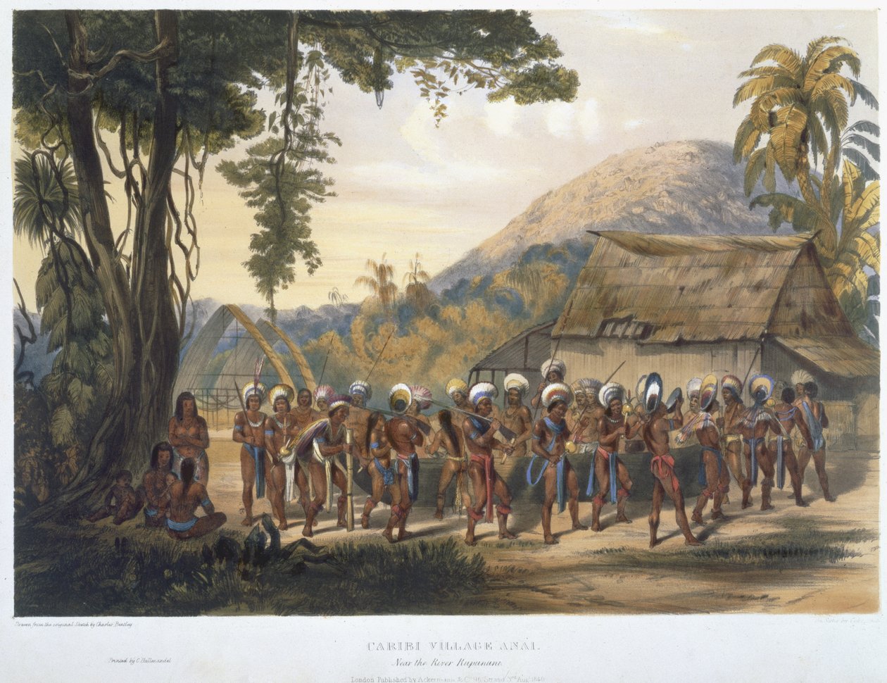 Caribi Village Anai, poblíž řeky Rupununi, z 