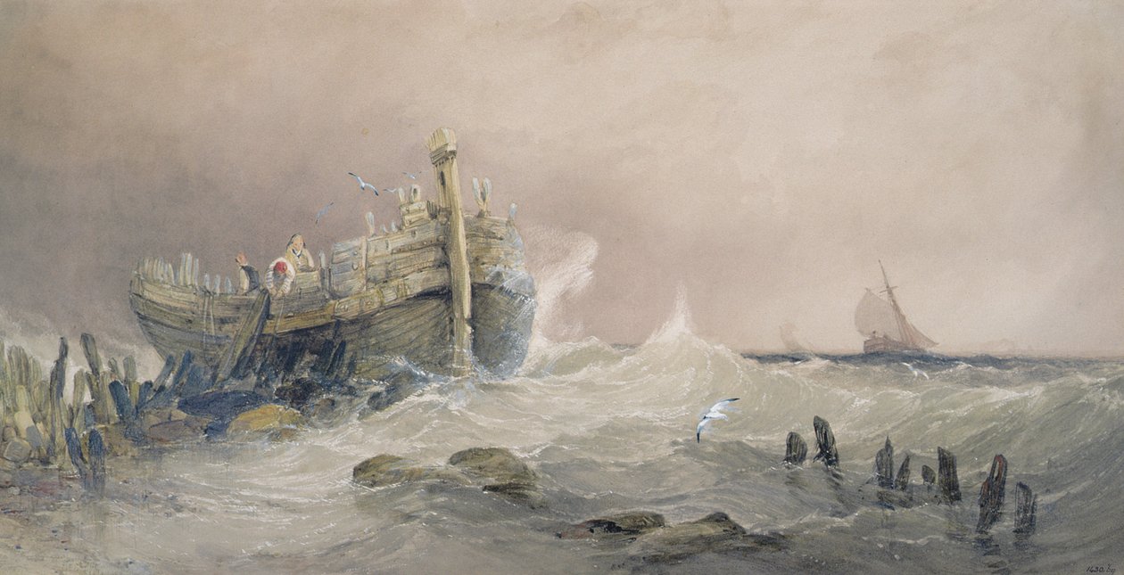 Starý vlnolam, pobřeží Essexu od Charles Bentley