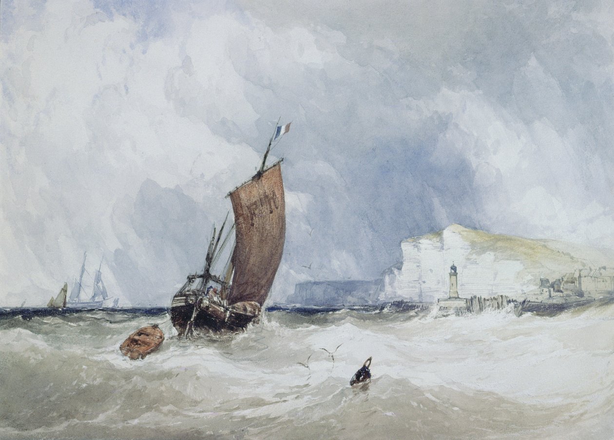 Pilotní člun u Fecamp, Normandie od Charles Bentley