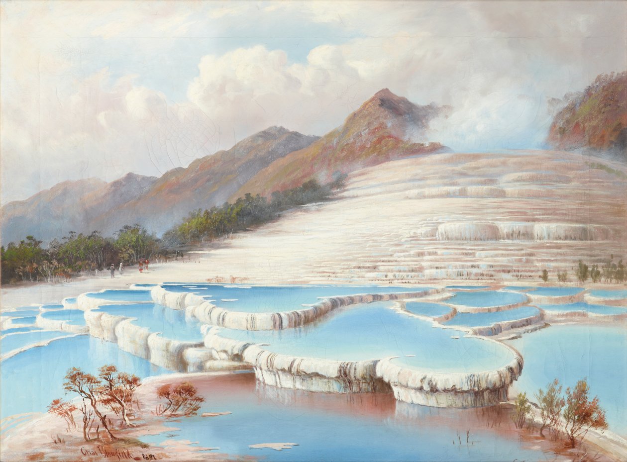 Bílé terasy, Nový Zéland od Charles Blomfield