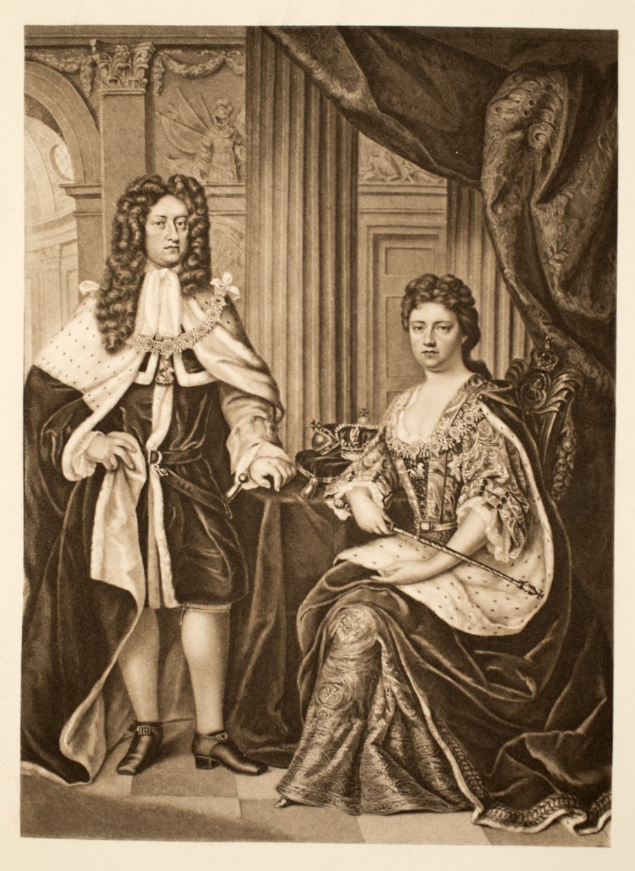 Královna Anna a princ George Dánský, hospoda. 1902 (kolotyp) od Charles Boit