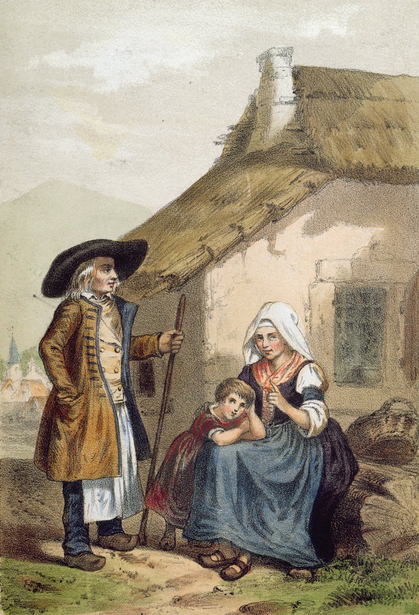 Farmáři z Courpiere v oblasti Puy de Dome v Auvergne, polovina 19. od Charles Bour
